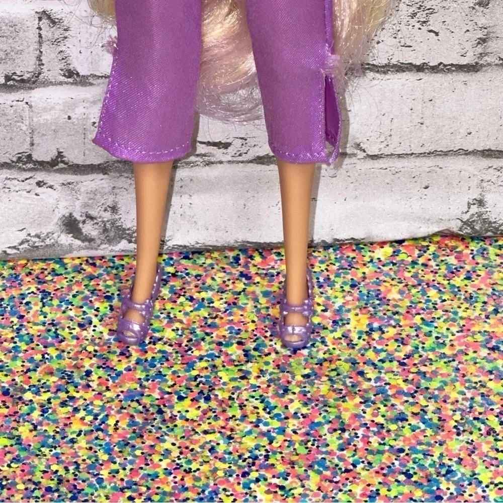 Barbie Totally Hair Fashion Doll HCM88 Long Hair Blonde Blue Purple Restyled